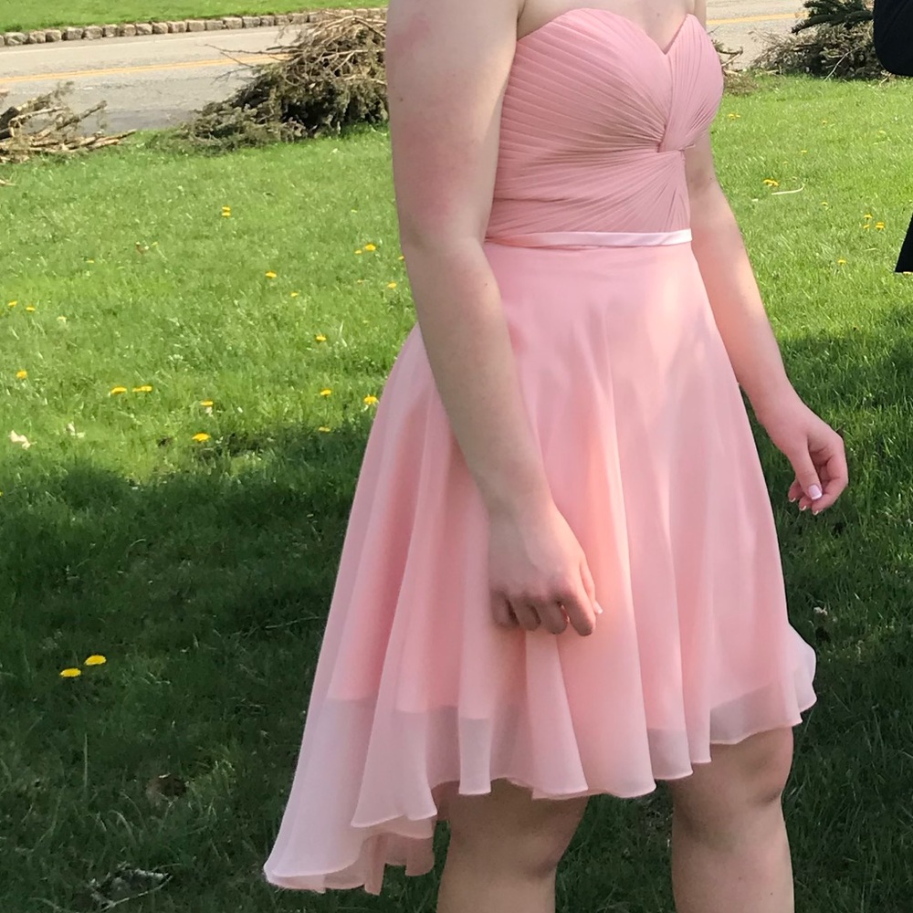 Pink High-Low Prom Dress